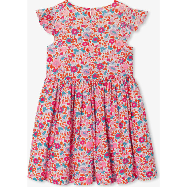 Girl Dress In Liberty Fabric Turquoise/Multicolour - Dresses - 4