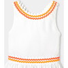 Girl Dress In Cotton Voile  White - Dresses - 3