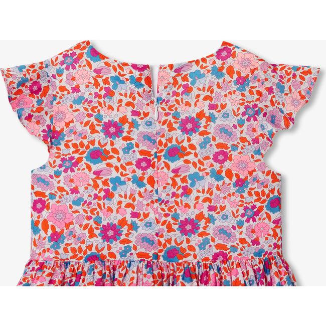 Girl Dress In Liberty Fabric Turquoise/Multicolour - Dresses - 6