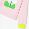 Girl Intarsia Flower Sweater Pale Pink - Sweatshirts - 4