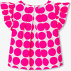 Girl Blouse In Poplin White/Pink - Blouses - 1 - thumbnail
