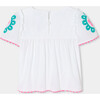Girl Blouse In Poplin White/Multicolour - Blouses - 2