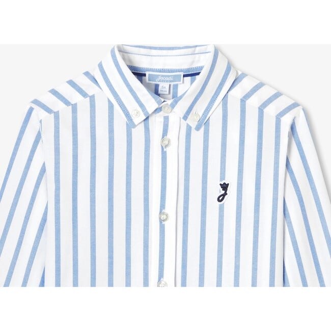 Children's Oxford Shirt White/Blue - Button Downs - 3