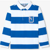 Children's Jersey Polo Shirt White/Blue - Polo Shirts - 1 - thumbnail
