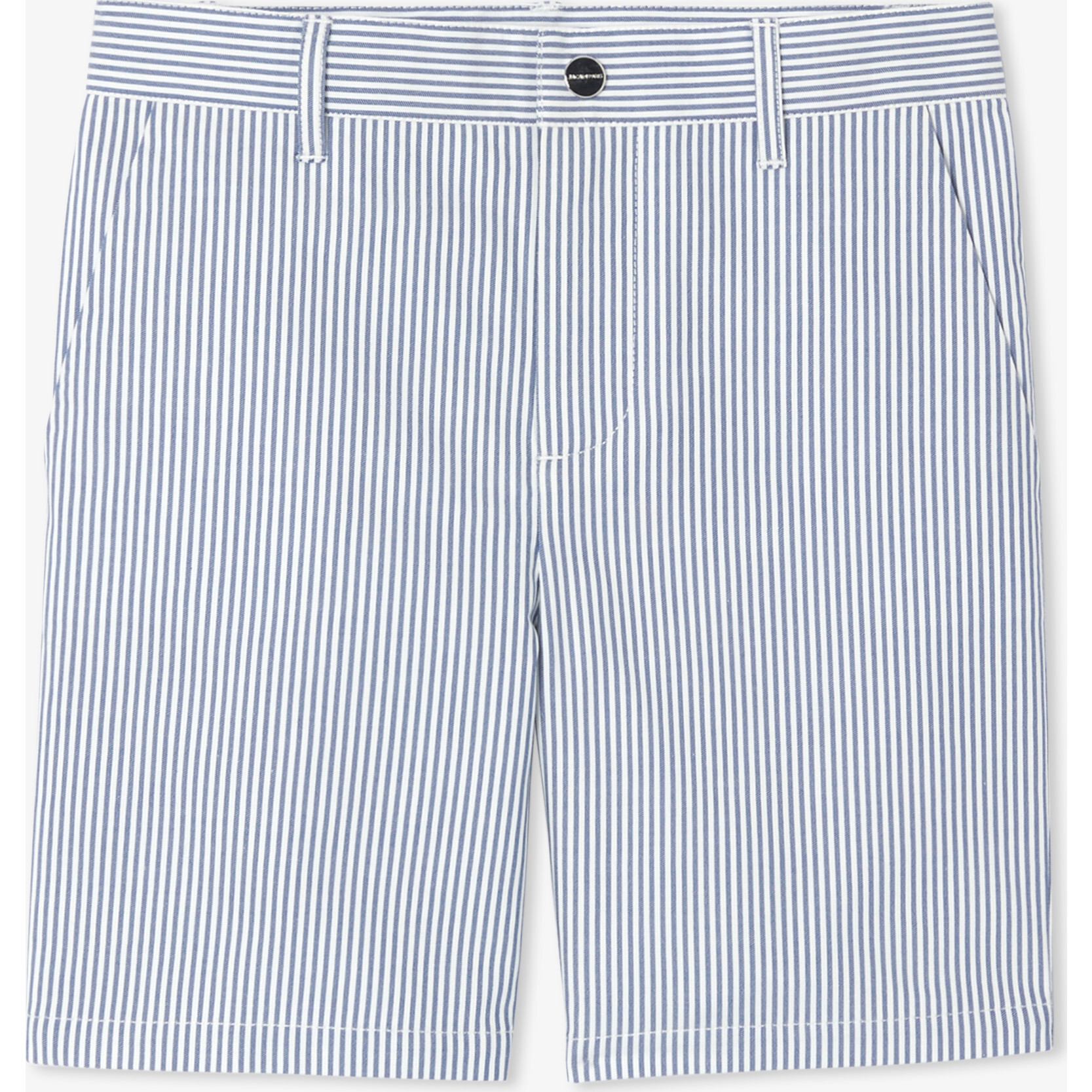 Boy's Striped Bermuda Shorts White/Blue - Shorts - 1