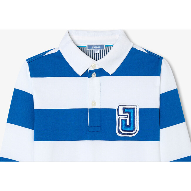 Children's Jersey Polo Shirt White/Blue - Polo Shirts - 3
