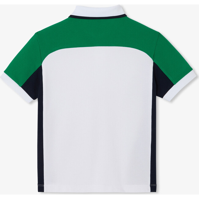 Boy's Polo Shirt White/Green - Polo Shirts - 2