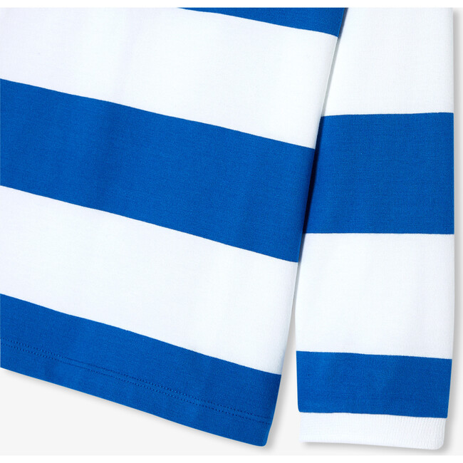 Children's Jersey Polo Shirt White/Blue - Polo Shirts - 4
