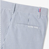 Boy's Striped Bermuda Shorts White/Blue - Shorts - 4