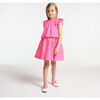 Girl Taffeta Top Neon Pink - Blouses - 4
