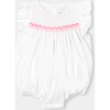Baby Girl Smocked  Romper White - Rompers - 1 - thumbnail