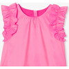 Girl Taffeta Top Neon Pink - Blouses - 6