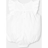 Baby Girl Smocked  Romper White - Rompers - 2