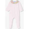 Baby Girl Sleepsuit In Interlock  Pale Pink - Footie Pajamas - 1 - thumbnail