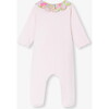 Baby Girl Sleepsuit In Interlock  Pale Pink - Footie Pajamas - 2