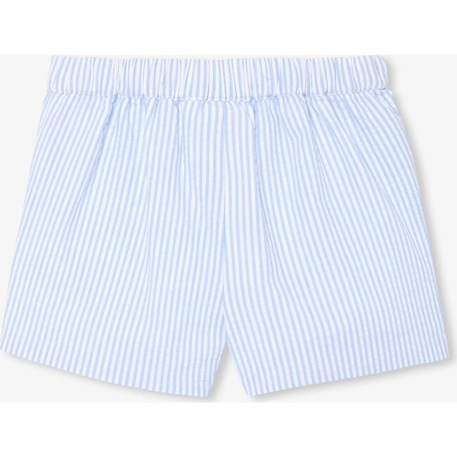 Baby Girl Shorts In Seersucker White/Blue - Shorts - 2
