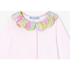 Baby Girl Sleepsuit In Interlock  Pale Pink - Footie Pajamas - 3