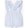 Baby Girl Seersucker Romper White/Blue - Rompers - 2