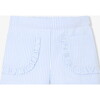 Baby Girl Shorts In Seersucker White/Blue - Shorts - 3