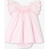 Baby Girl Linen  Dress  Pale Pink - Dresses - 1 - thumbnail