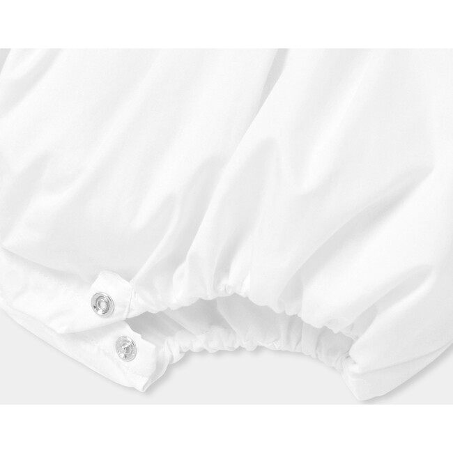 Baby Girl Smocked  Romper White - Rompers - 5