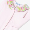 Baby Girl Sleepsuit In Interlock  Pale Pink - Footie Pajamas - 5