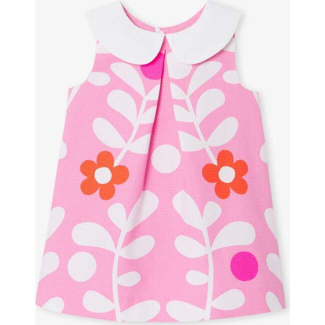 Baby Girl Dress With Plant Motif Pink/Multicolour - Dresses - 1