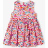 Baby Girl Dress In Liberty Fabric Orange/Multicolour - Dresses - 1 - thumbnail