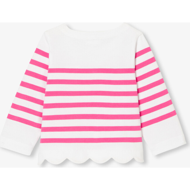 Baby Girl Breton Tee White/Pink - T-Shirts - 2