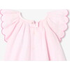 Baby Girl Linen  Dress  Pale Pink - Dresses - 4