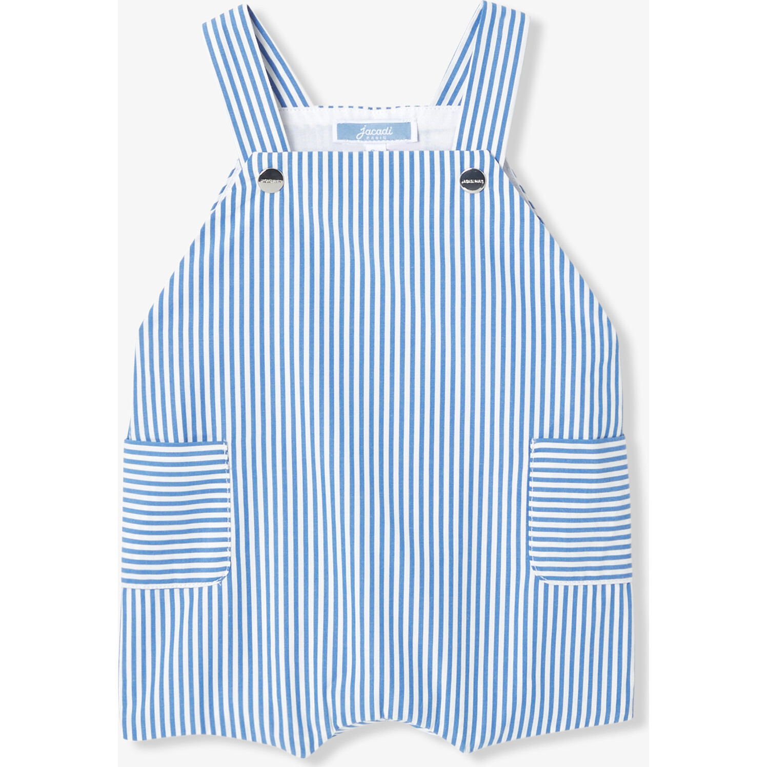 Baby Boy Short Overalls White/Blue - Rompers - 1