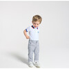 Baby Boy Trousers In Striped Twill White/Blue - Pants - 2