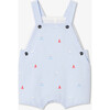 Baby Boy Short Overalls Blue/Multicolour - Rompers - 1 - thumbnail