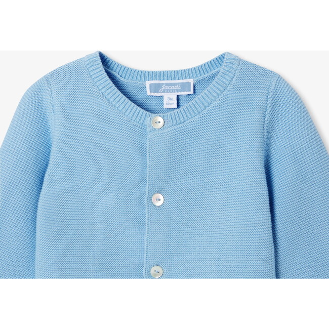 Baby Cotton Cardigan Ocean Blue - Cardigans - 3