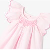 Baby Girl Linen  Dress  Pale Pink - Dresses - 5
