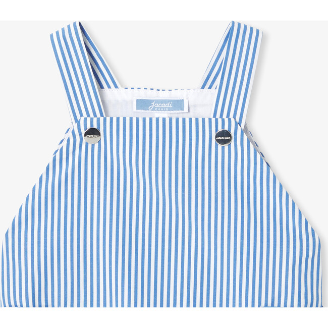 Baby Boy Short Overalls White/Blue - Rompers - 3