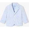 Baby Boy Seersucker Jacket White/Light Blue - Jackets - 1 - thumbnail