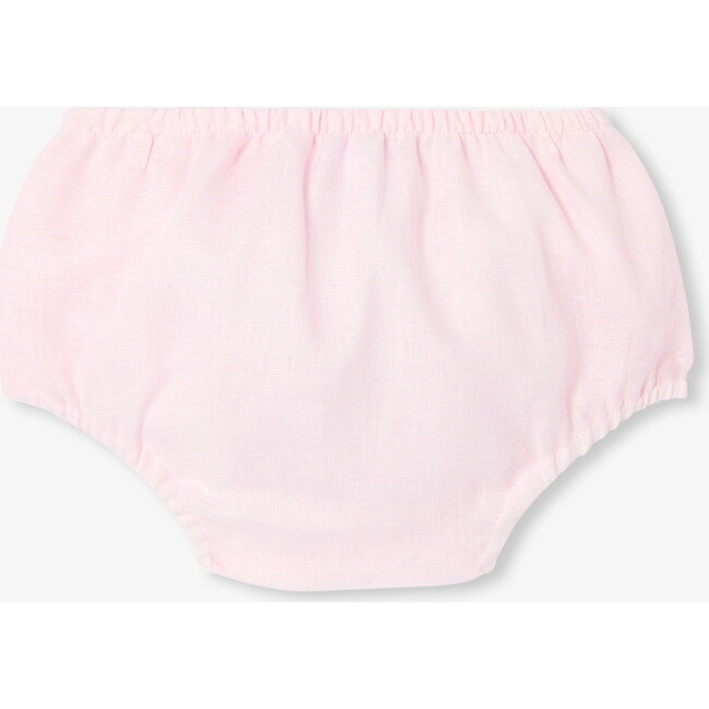 Baby Girl Linen  Dress  Pale Pink - Dresses - 6