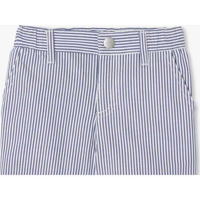 Baby Boy Striped Shorts White/Blue - Shorts - 3