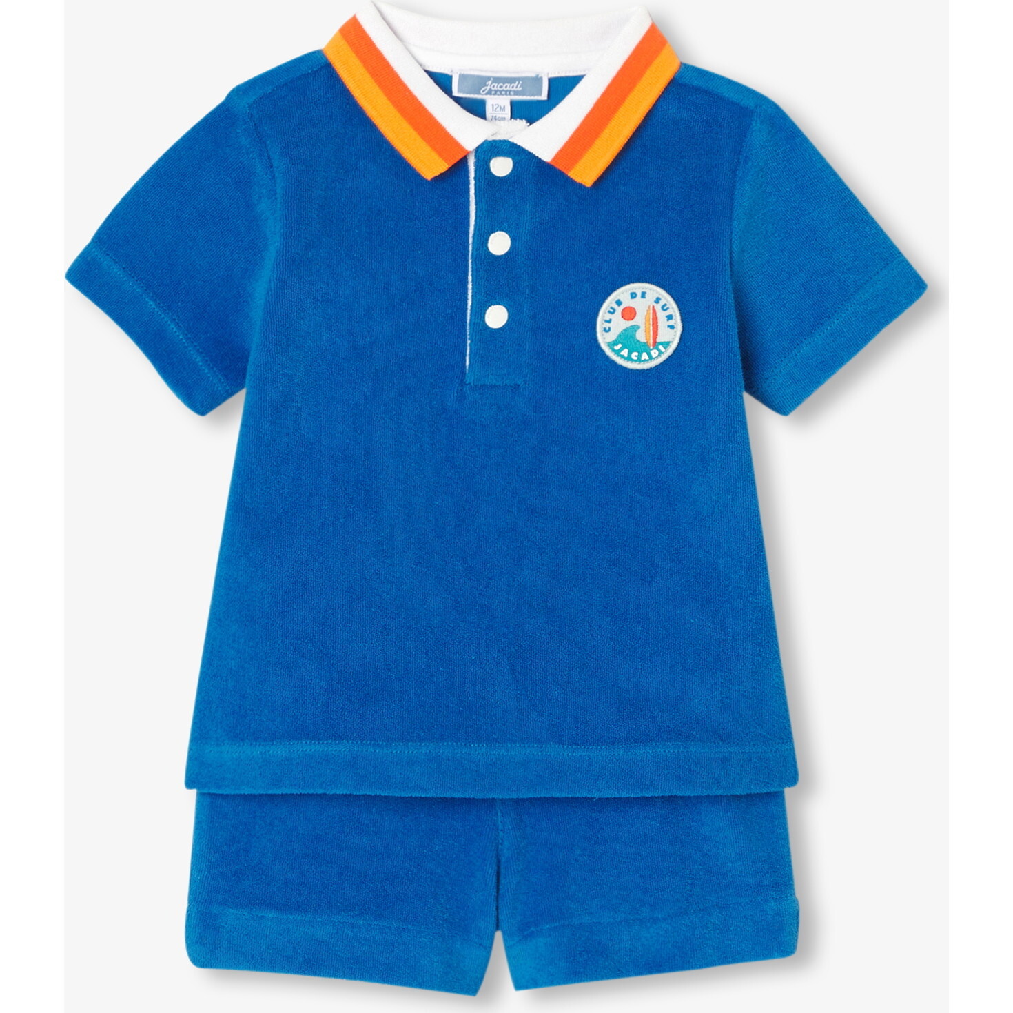 Baby Boy French Terry Shorts Set Prussian Blue - Mixed Apparel Set - 1