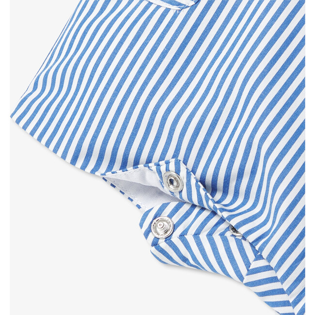 Baby Boy Short Overalls White/Blue - Rompers - 5