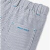 Baby Boy Trousers In Striped Twill White/Blue - Pants - 6