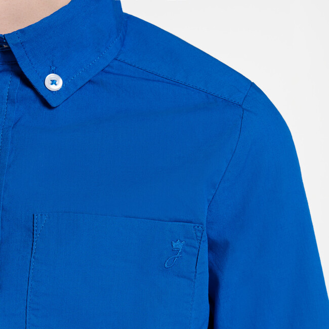 Light Poplin Shirt Royal Blue - Button Downs - 3