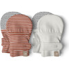 Stay On 2-Pack Baby Mitts, Clay Stripe + Cloud - Mitts - 1 - thumbnail