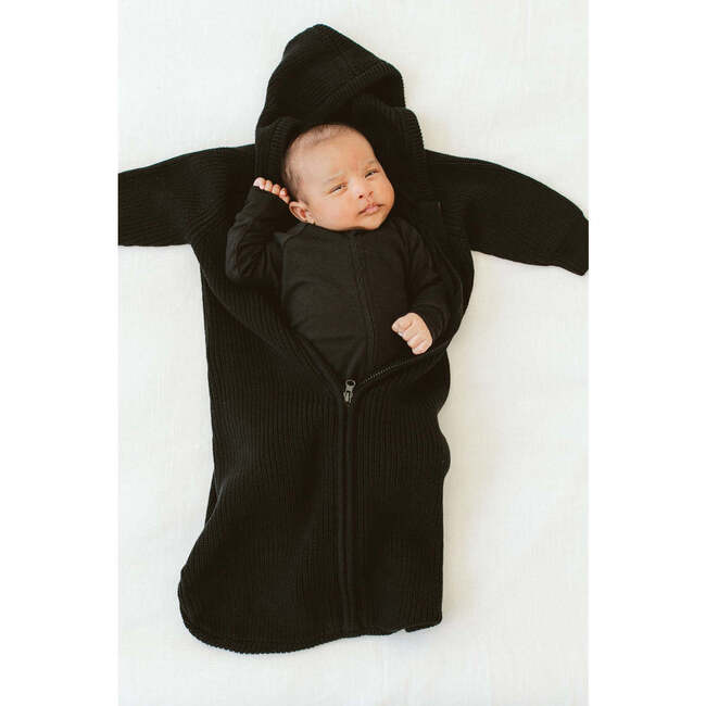 Organic Cotton Knit Baby Wearable Blanket, Shadow - Bunting - 3