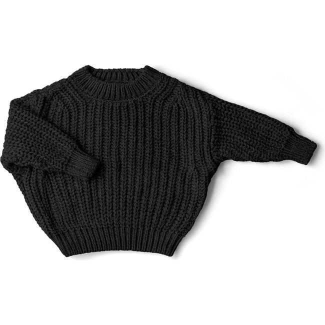 Organic Cotton Kids Chunky Knit Sweater, Shadow