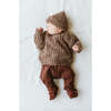 Organic Cotton Kids Chunky Knit Sweater, Bark - Sweaters - 2