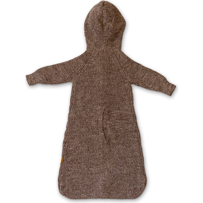 Organic Cotton Knit Baby Wearable Blanket, Bark - Bunting - 4