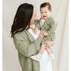 Organic Cotton Baby Knit Button Up Cardigan Sweater , Artichoke - Sweaters - 3