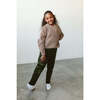 Organic Cotton Kids Chunky Knit Sweater, Bark - Sweaters - 3